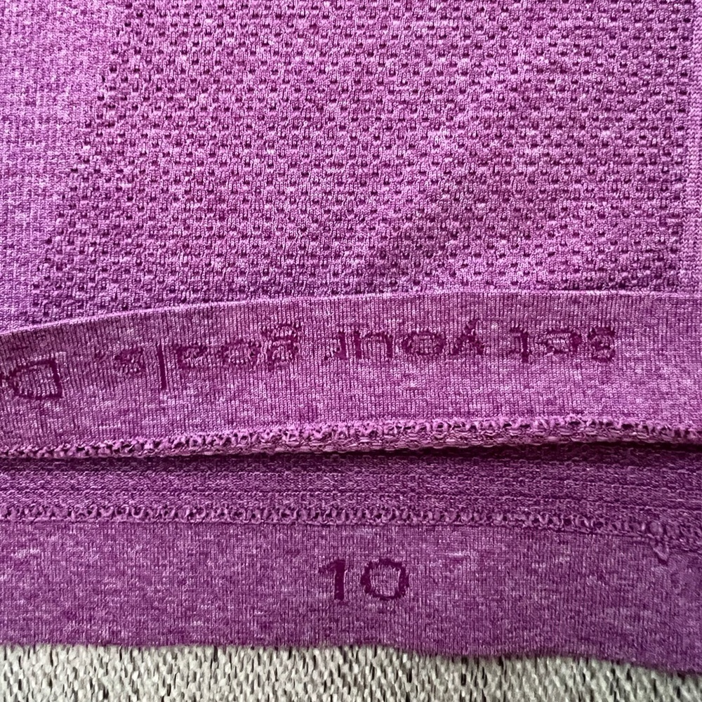 Lululemon Swiftly Tech Short Sleeve Top Heathered Purple — Size 10 - Picture 5 of 12